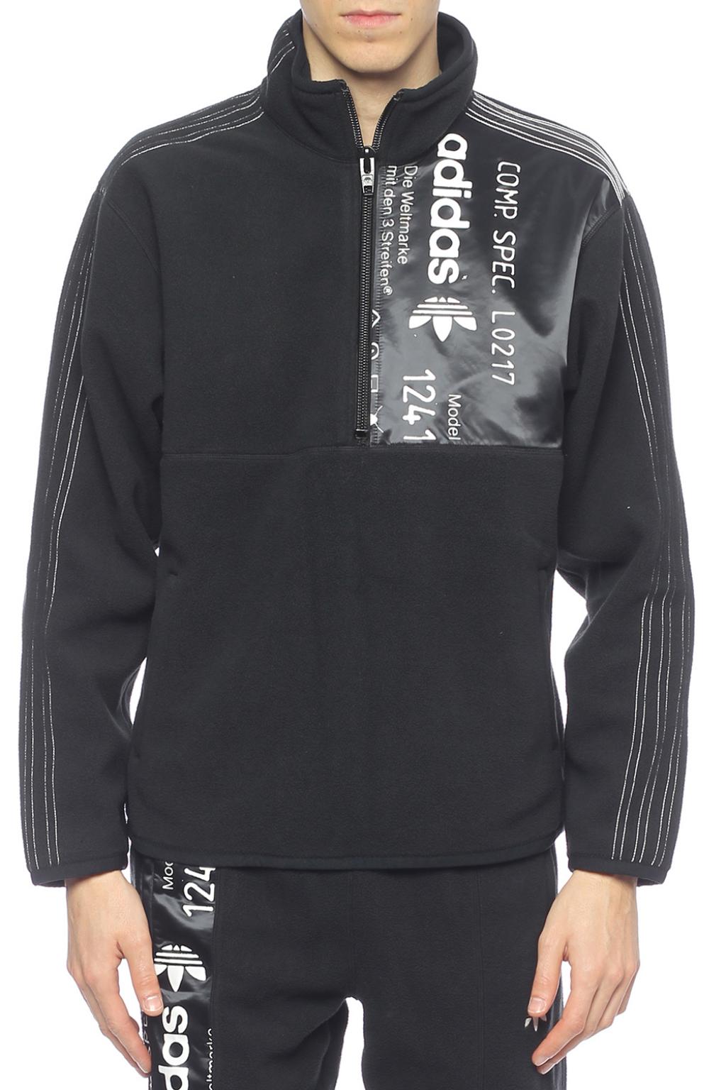 Black Band collar fleece sweatshirt ADIDAS by Alexander Wang